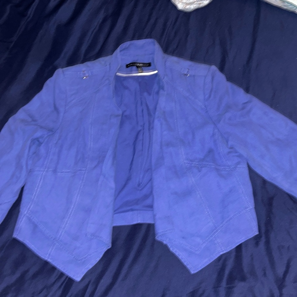 Whbm kind of a bomber jacket lightly worn (belonged to my MIL…she dry cleaned!)